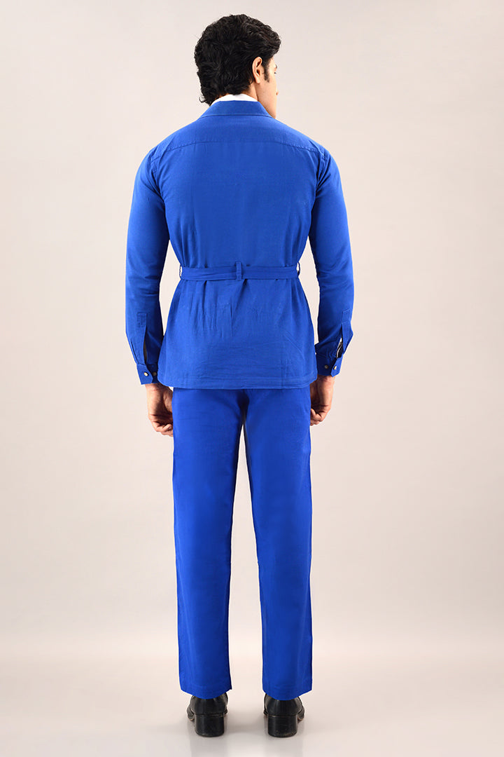 Blue over shirt (shacket) with pants