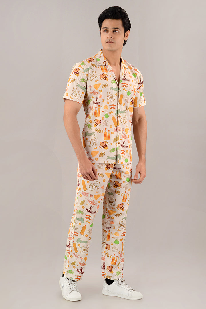 Italian summer shirt with pants