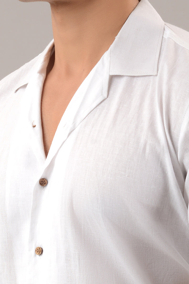 White linen jumpsuit