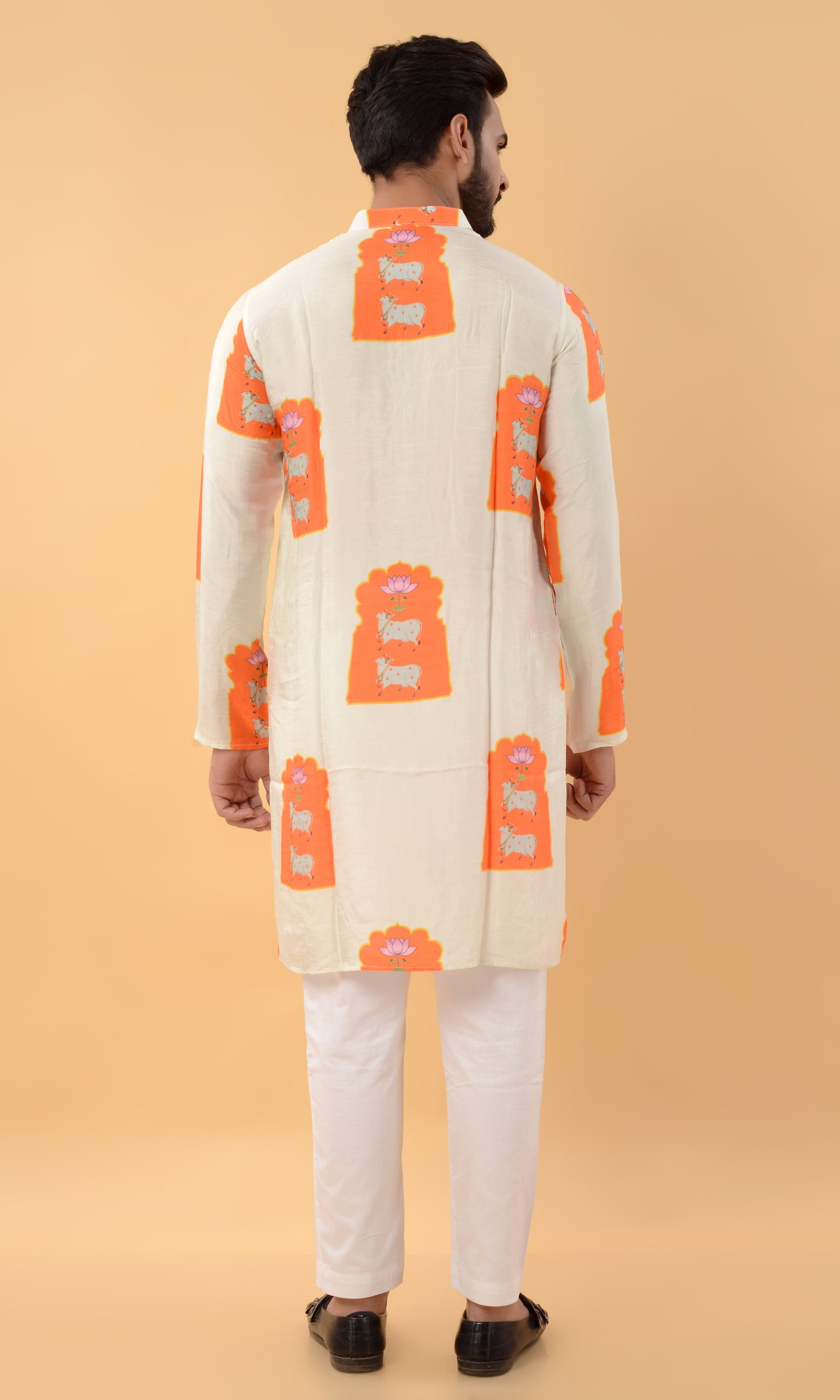 Off white Pichwai kurta
