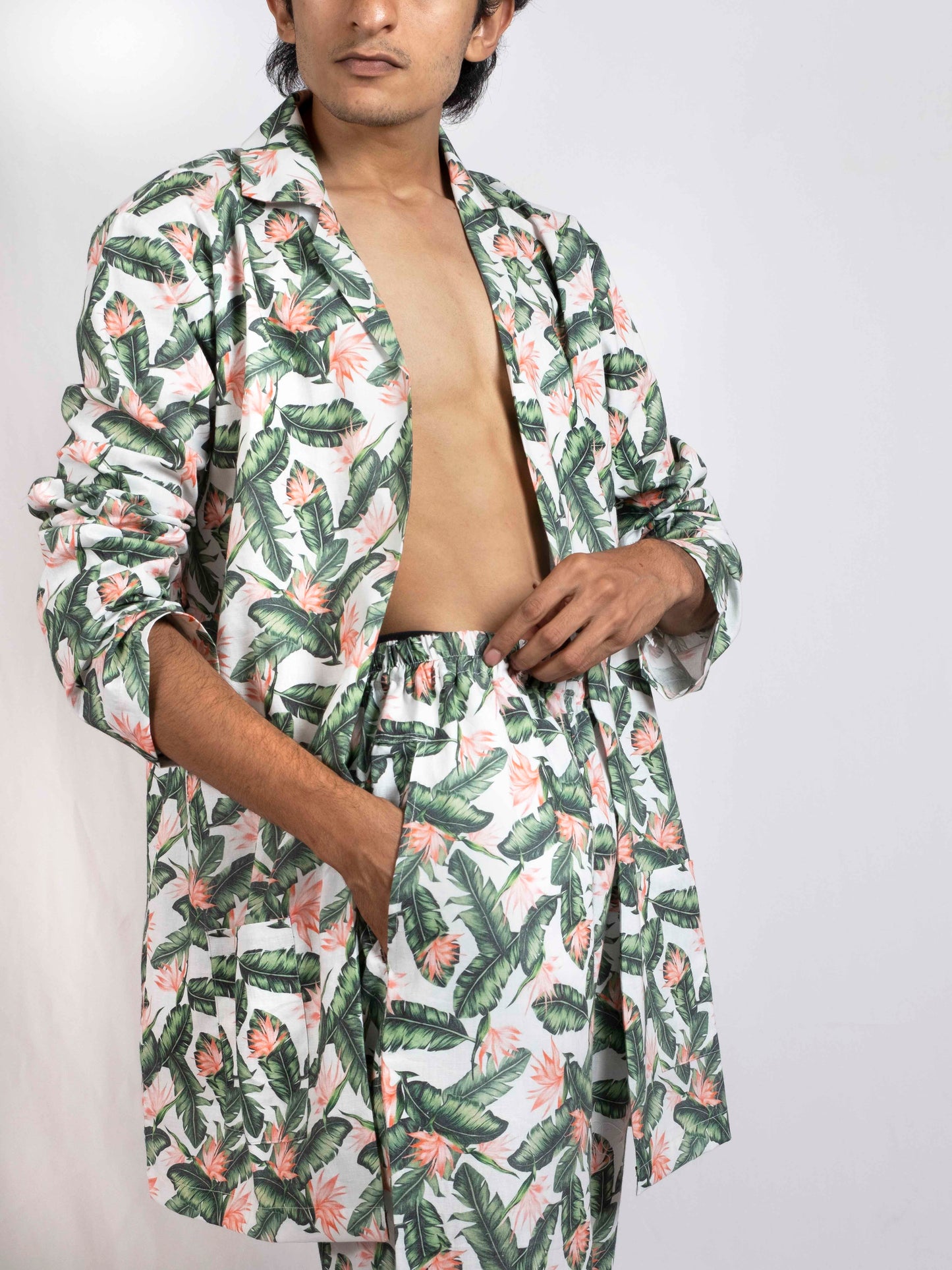 Tropical kimono jacket