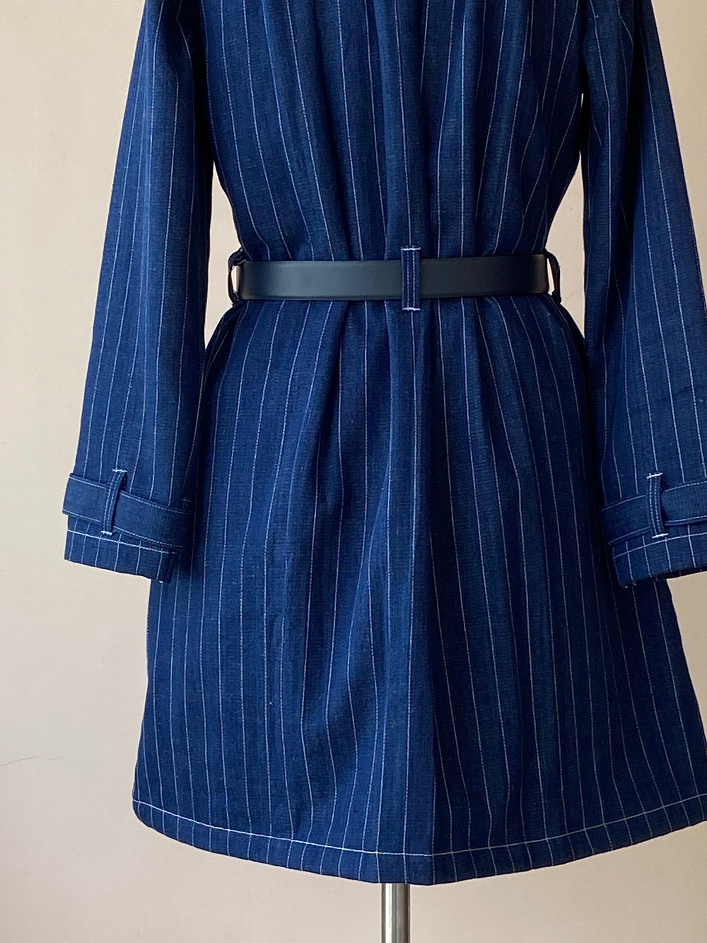 Handwoven Denim long trench