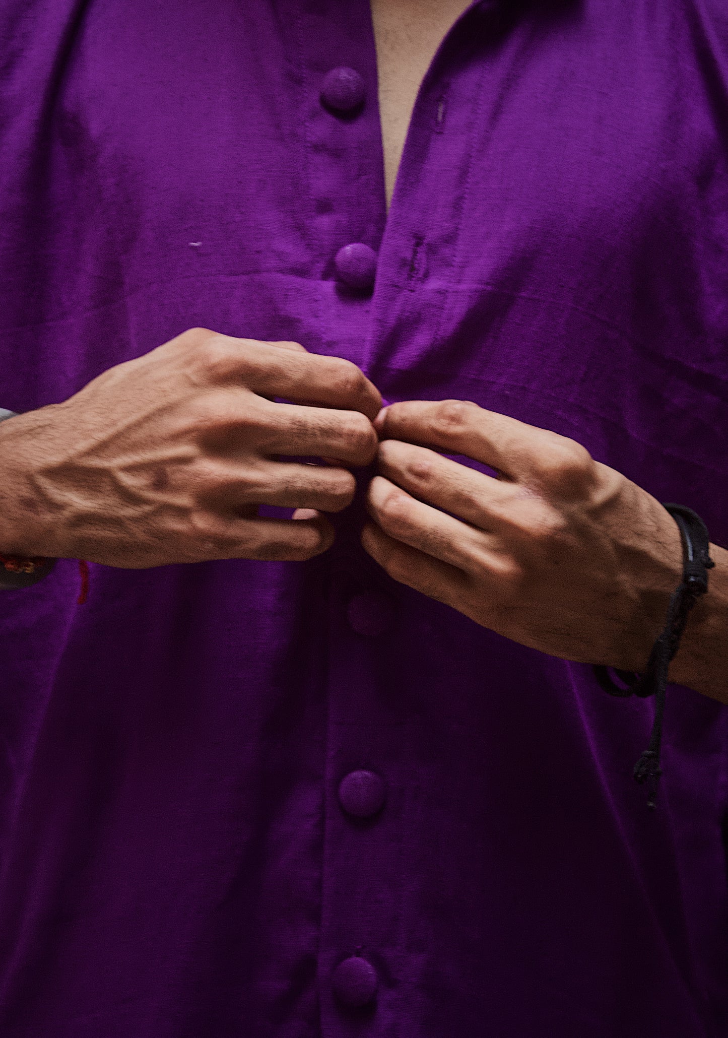 Purple cotton kurta