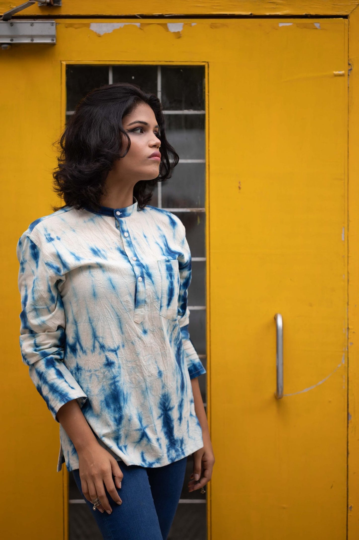 Rang short kurta style shirt