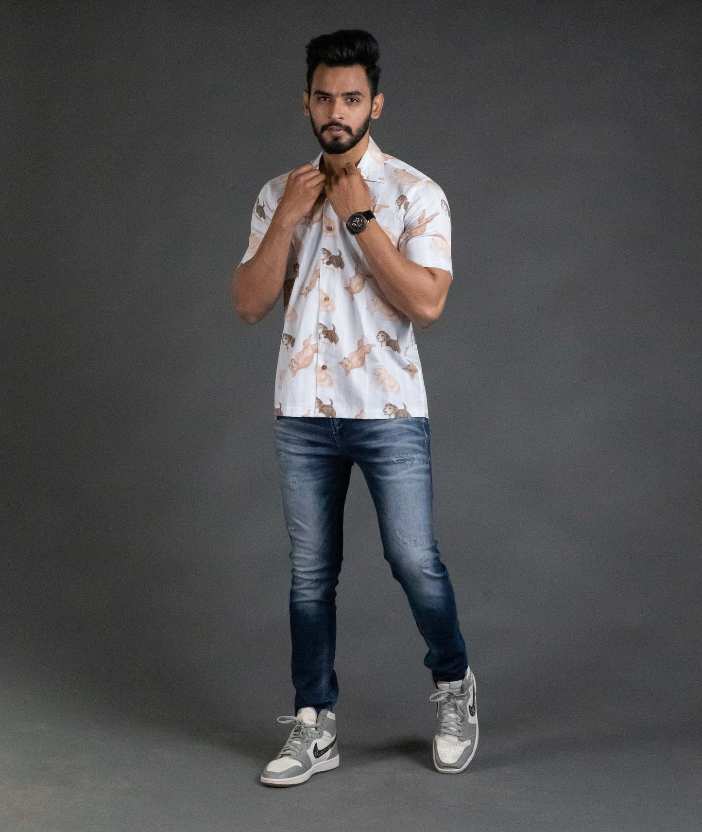 Dog printed shirt