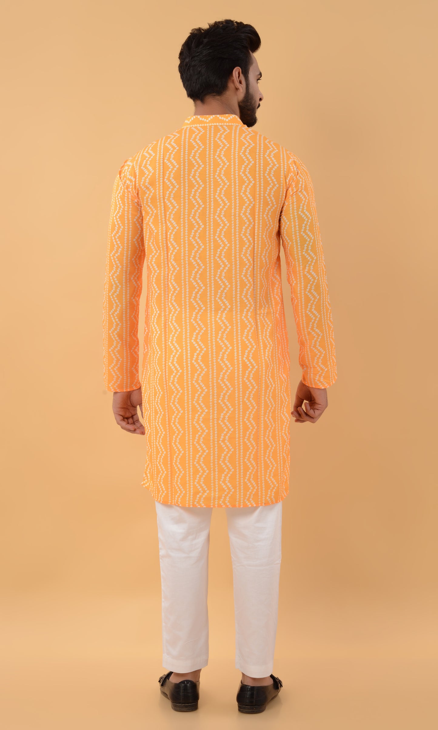 Yellow bandhani kurta