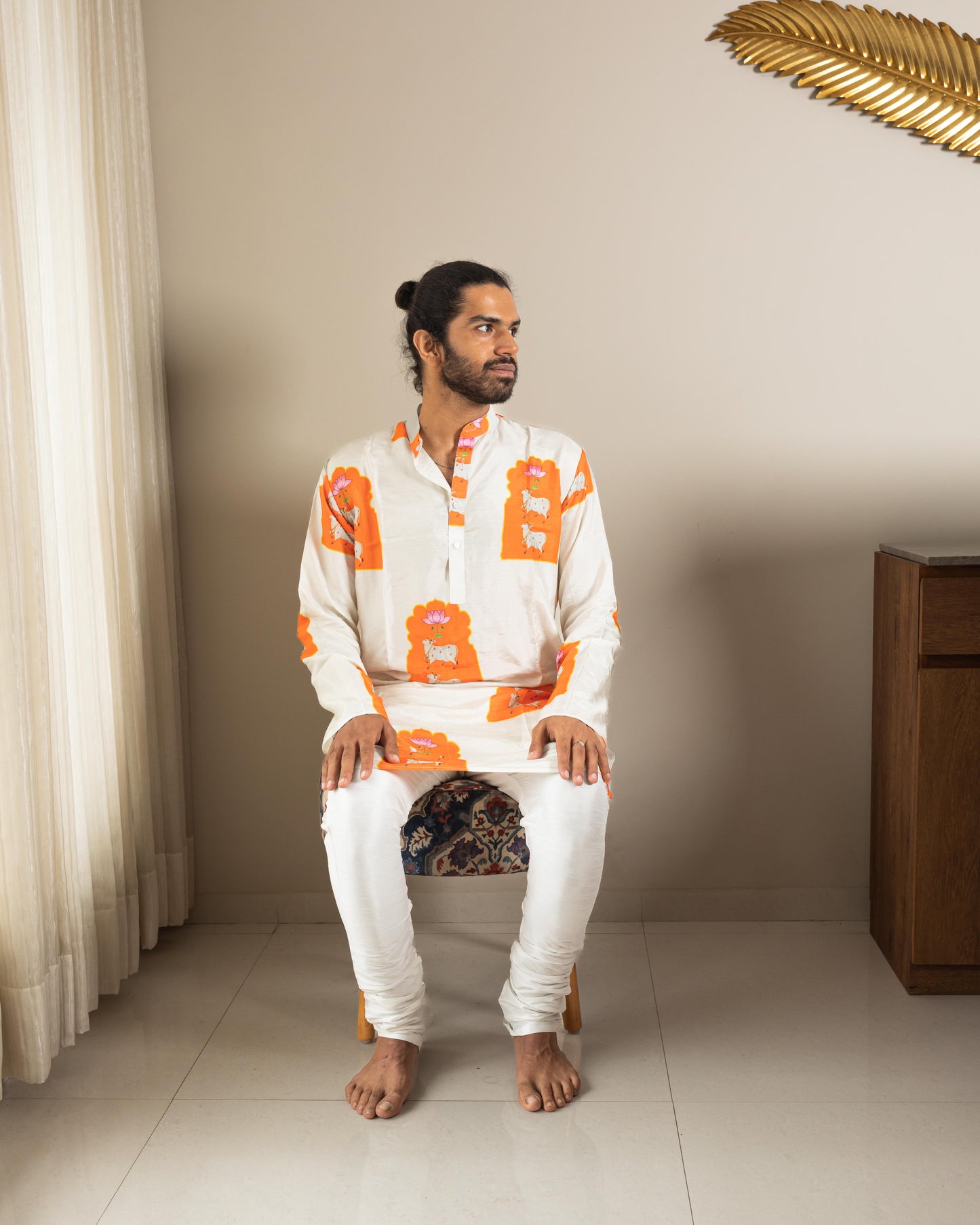 Pichwai motif kurta