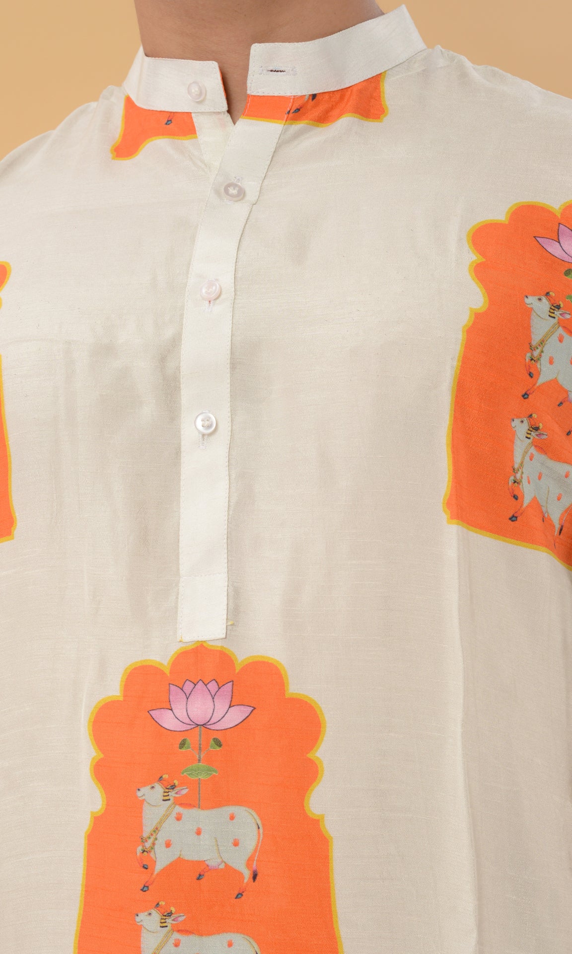 Off white Pichwai kurta