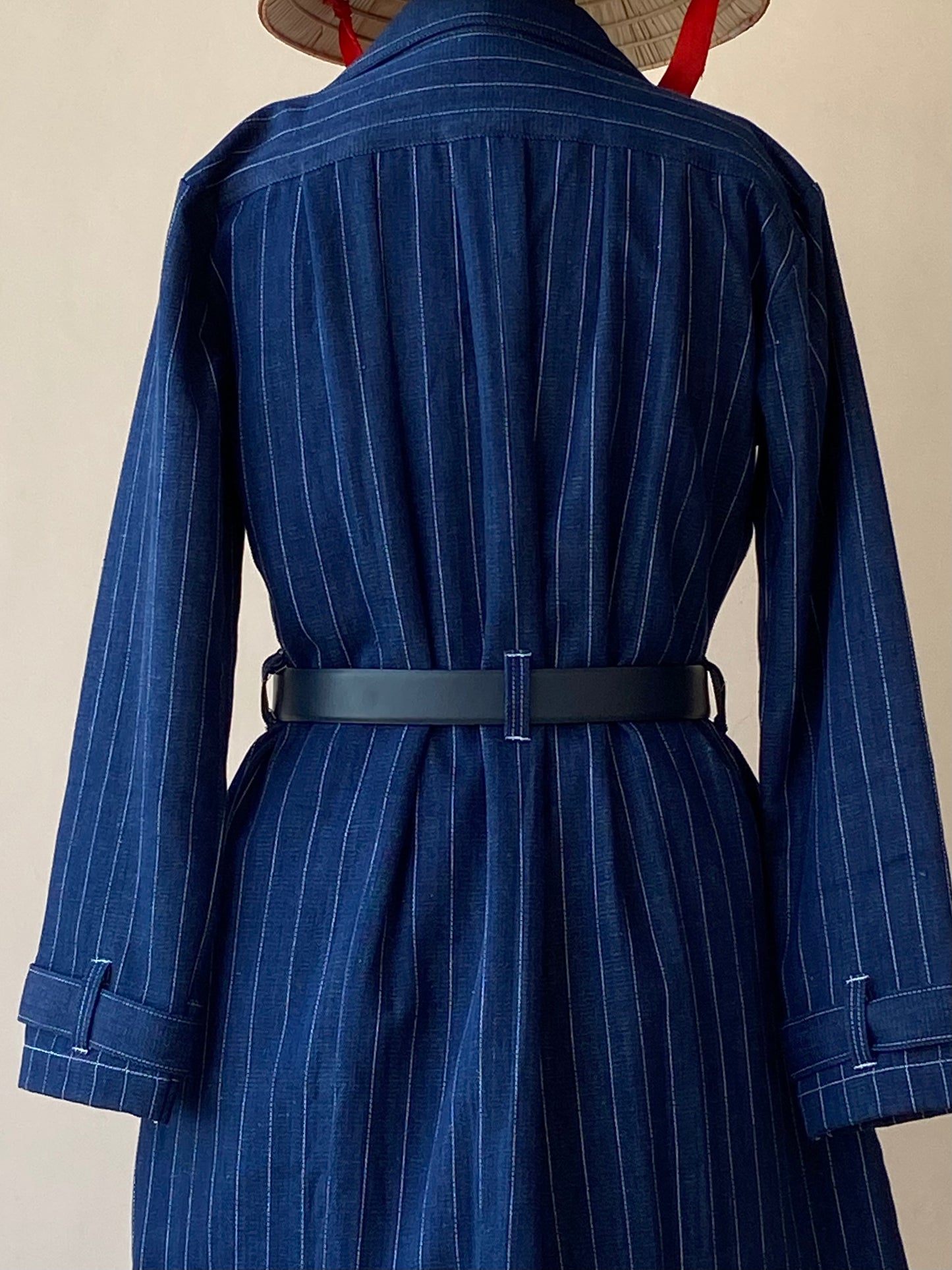 Handwoven Denim long trench