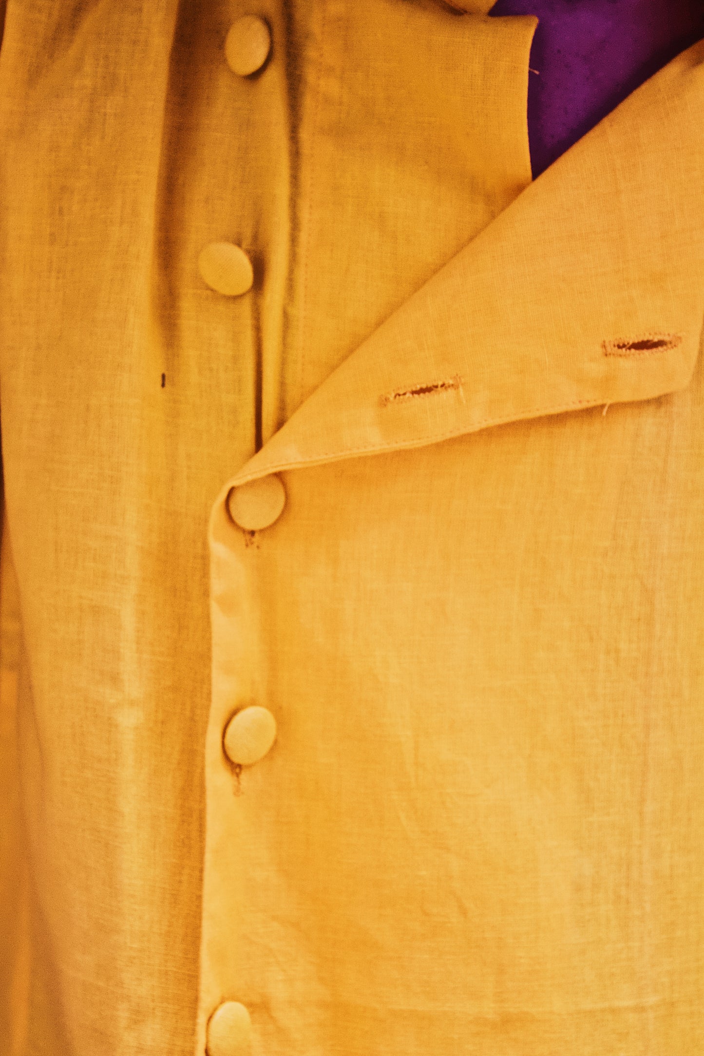 Yellow side panel kurta