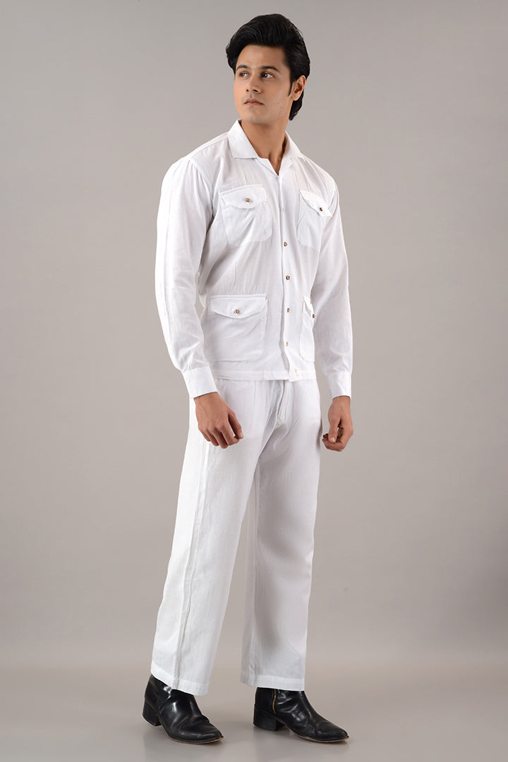 White linen over shirt (shacket)