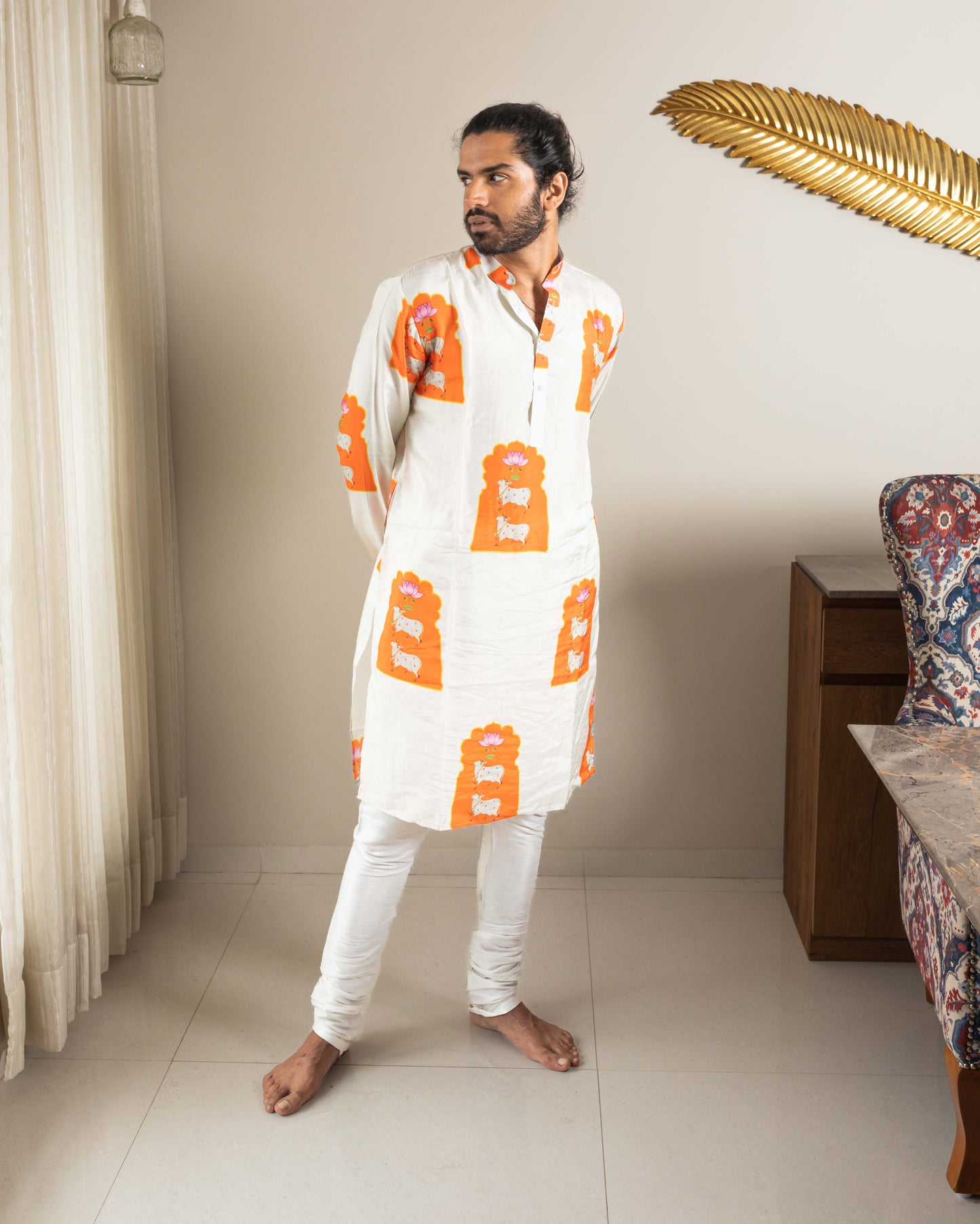 Pichwai motif kurta