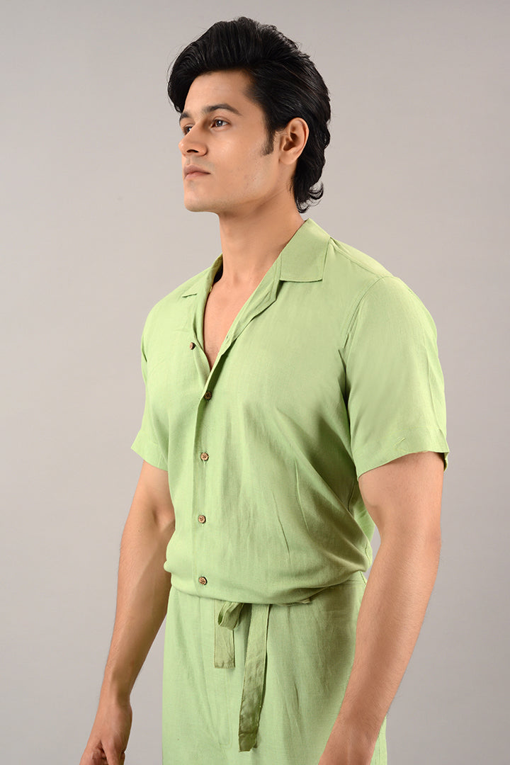 Pistachio green line jumpsuit