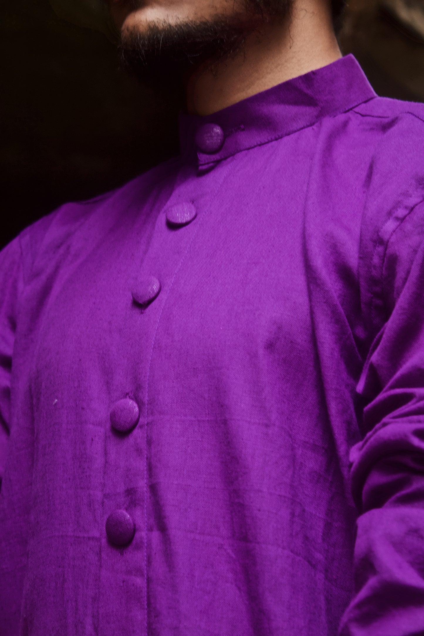 Purple cotton kurta