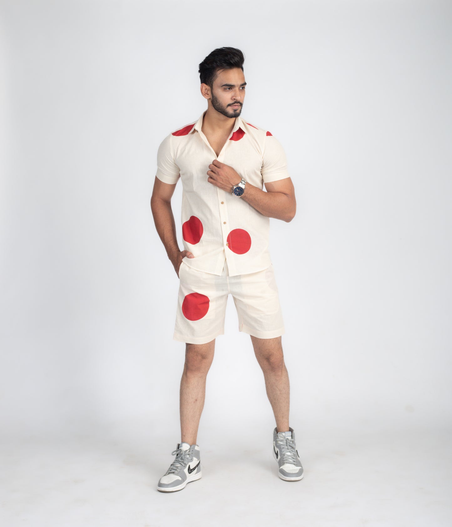 Rising sun Coord set with shorts