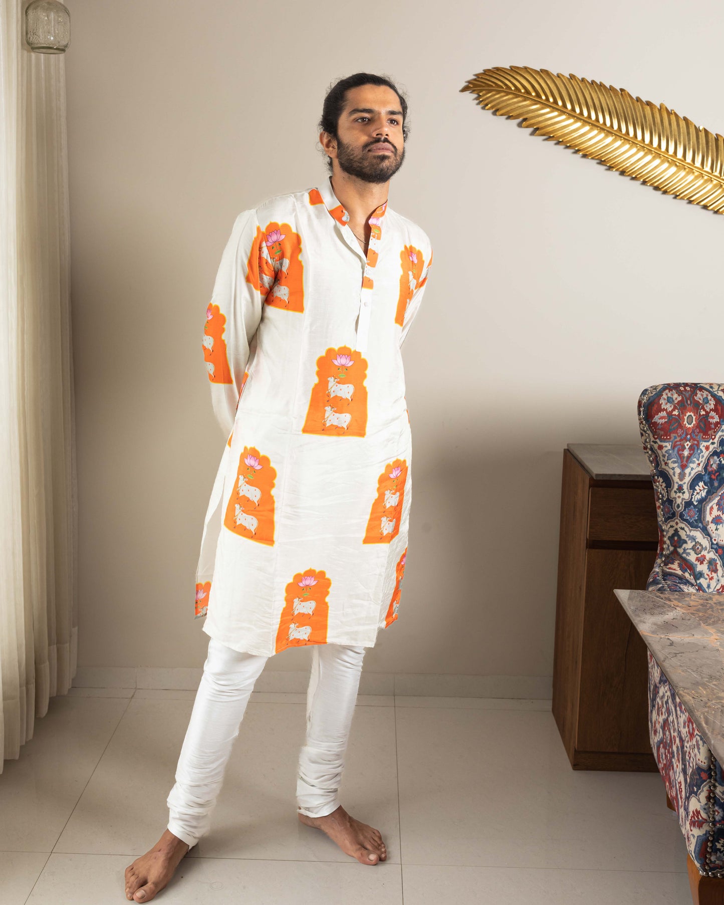 Pichwai motif kurta
