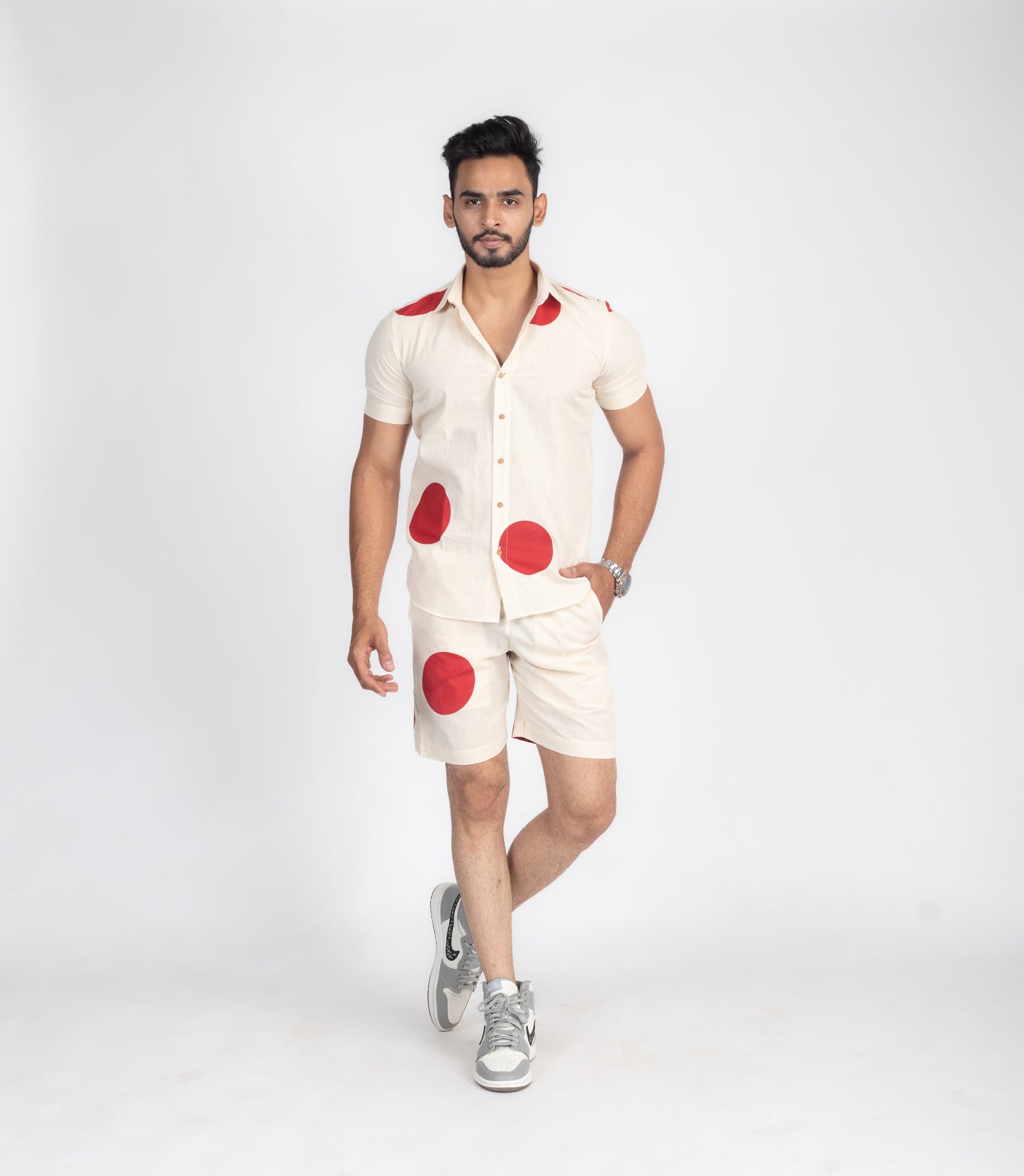 Rising sun Coord set with shorts