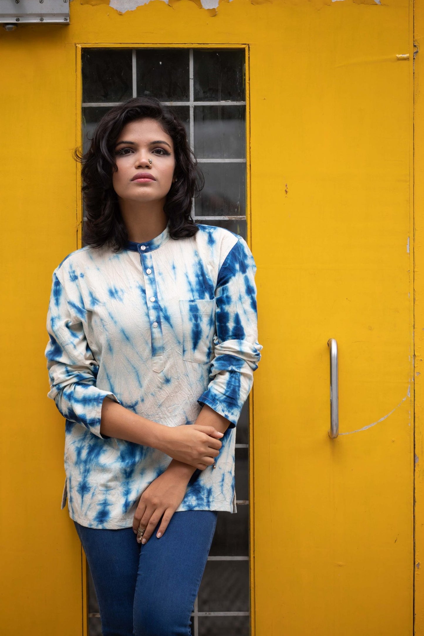 Rang short kurta style shirt