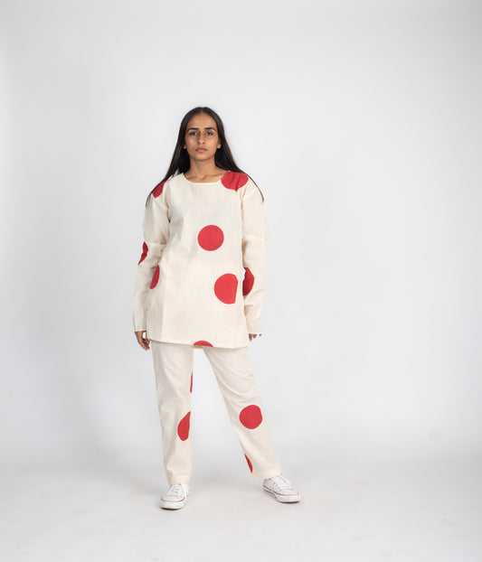 Rising sun short kurta style shirt Coord with pants