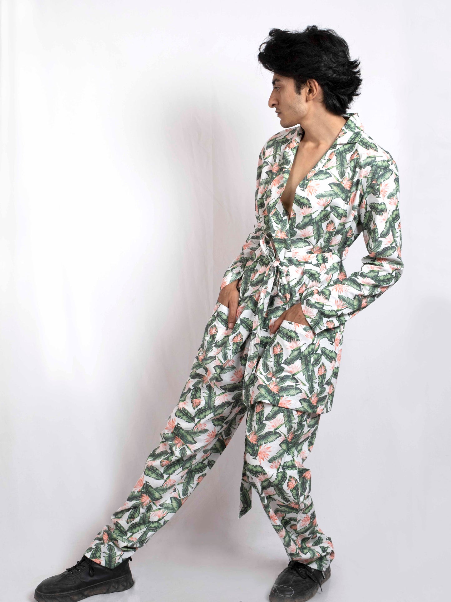Tropical kimono jacket