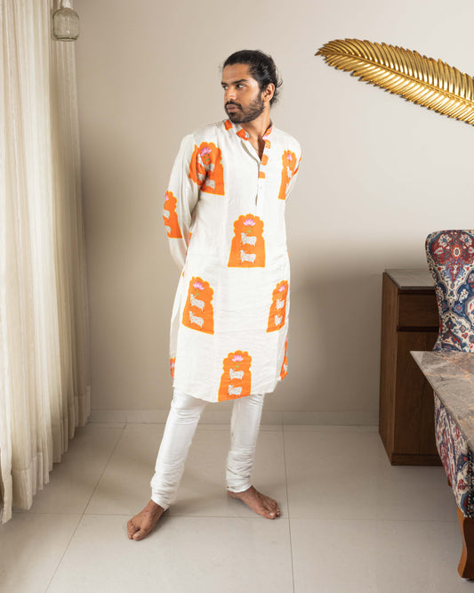 Pichwai motif kurta