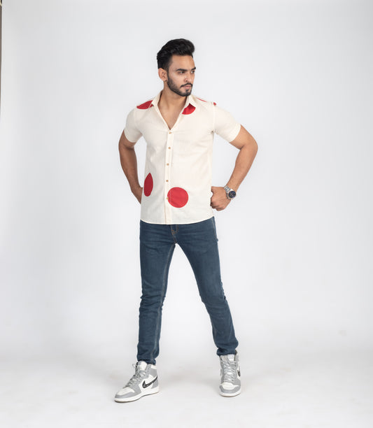 Rising sun half sleeves shirt