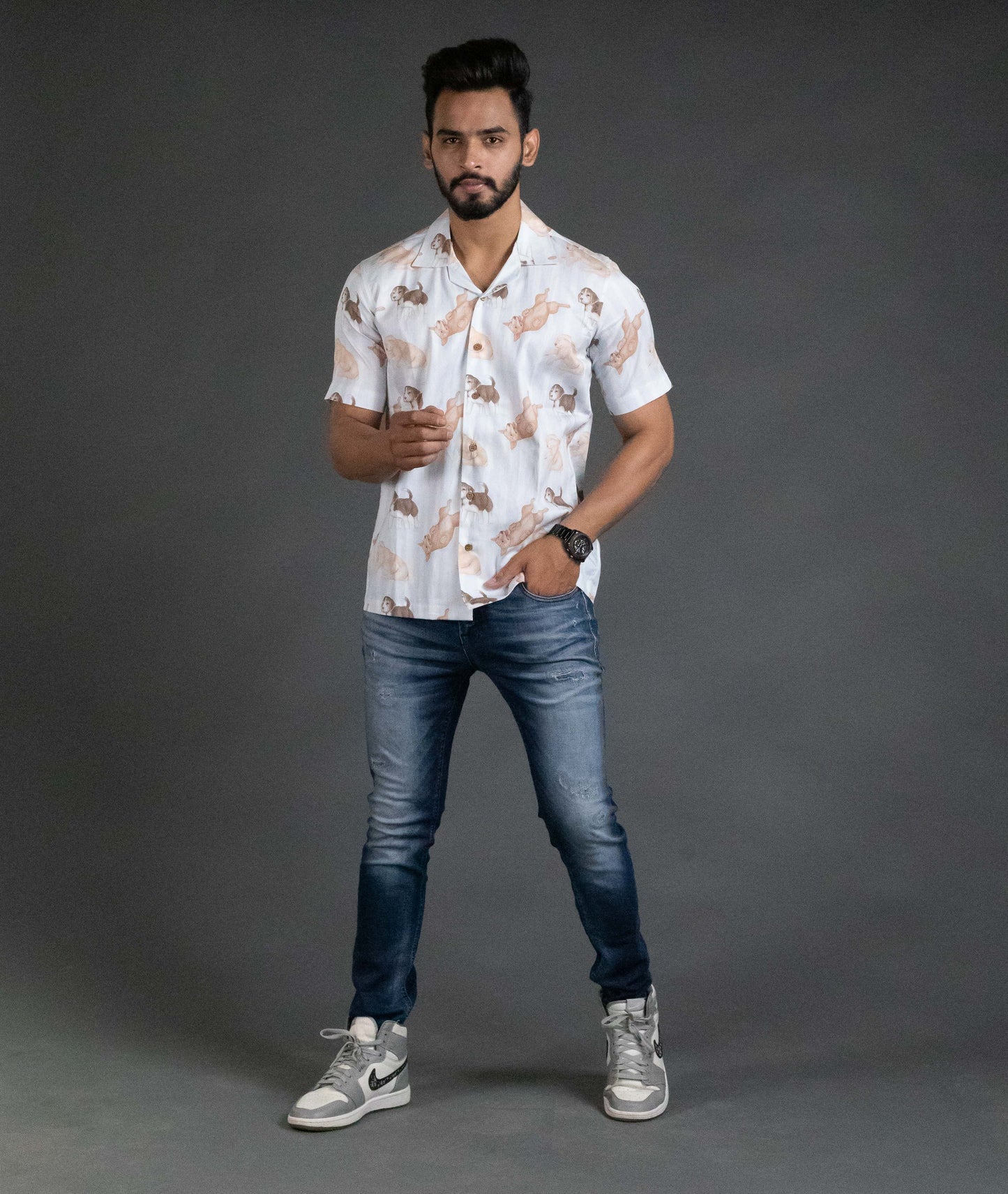 Dog printed shirt