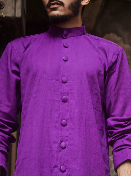 Purple cotton kurta
